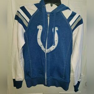 EUC NFL Colts Majestic Youth Full Zip Hoodie Sz Small
